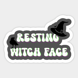 Resting Witch Face Sticker